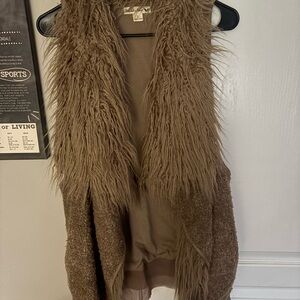 Double Zero Brown Faux Fur Vest